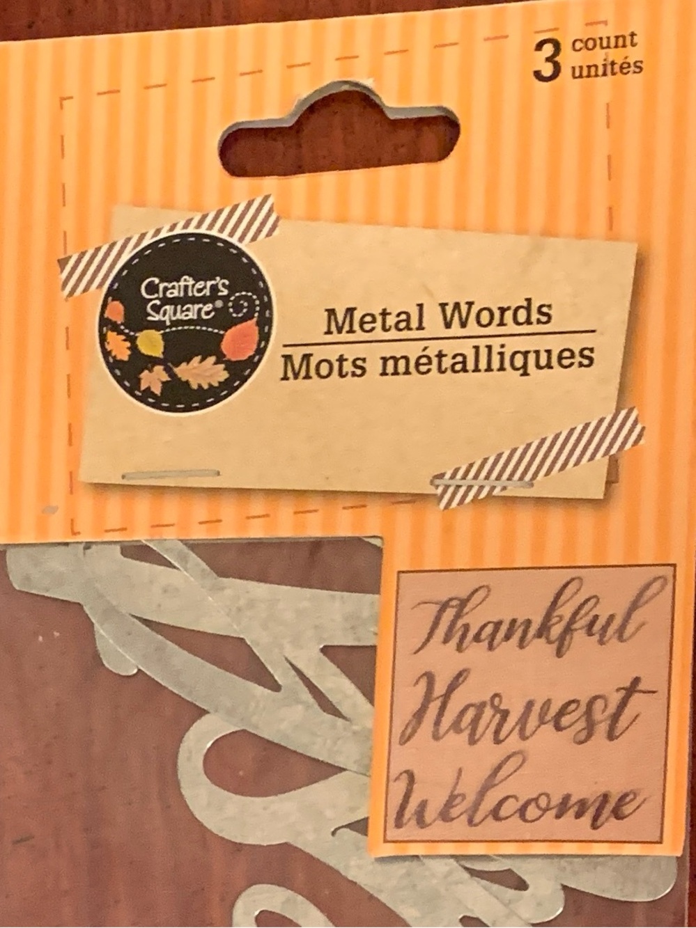 Metal Words “Thankful” "Harvest” “Welcome”